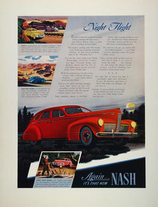 1940 Ad Red Nash Arrow Flight Car Badlands Fishermen - ORIGINAL CARS5