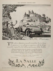 1927 Ad Cadillac LaSalle Antique Car Vintage France - ORIGINAL ADVERTISING CARS5