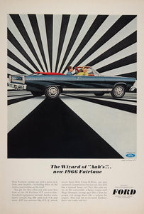 1966 Ad Dark Blue Ford Fairlane GT Convertible Car Auto - ORIGINAL CARS6