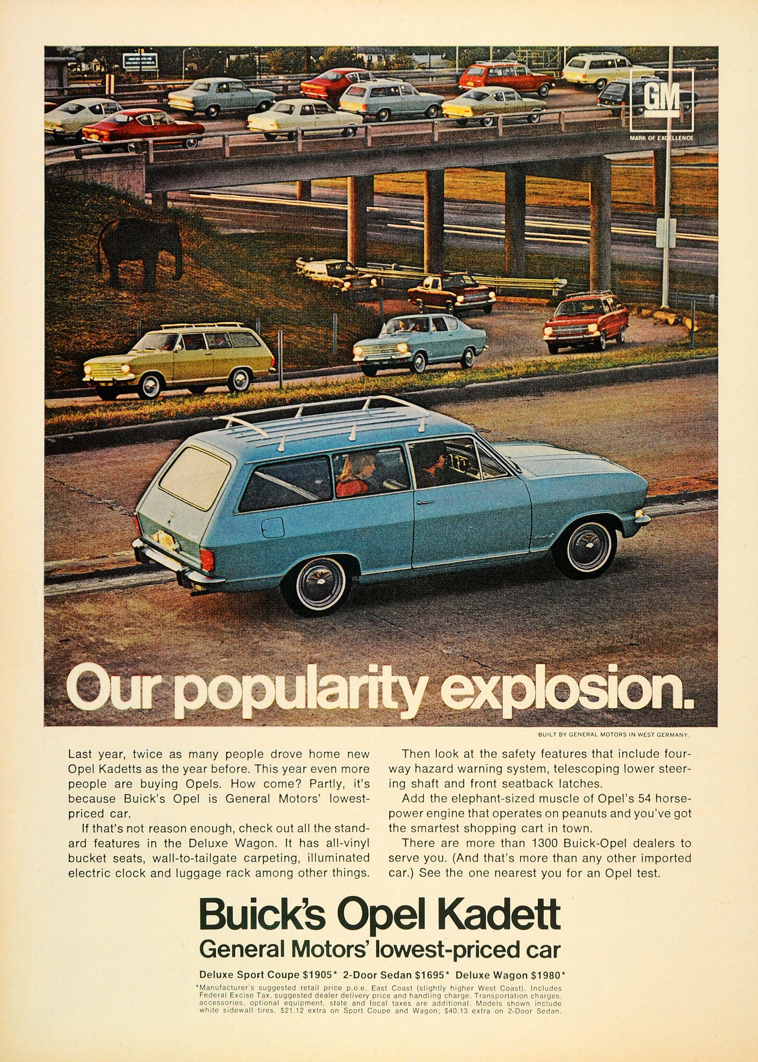 1967 Ad General Motor Blue Buick Opel Kadett Highway - ORIGINAL CARS7