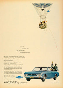 1965 Ad GM Chevrolet Blue 1966 Corvair Hot Air Balloon - ORIGINAL CARS7