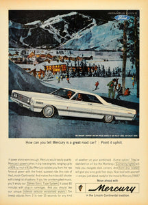 1965 Ad Lincoln White 1966 Mercury Sun Valley Lodge Ski - ORIGINAL CARS7
