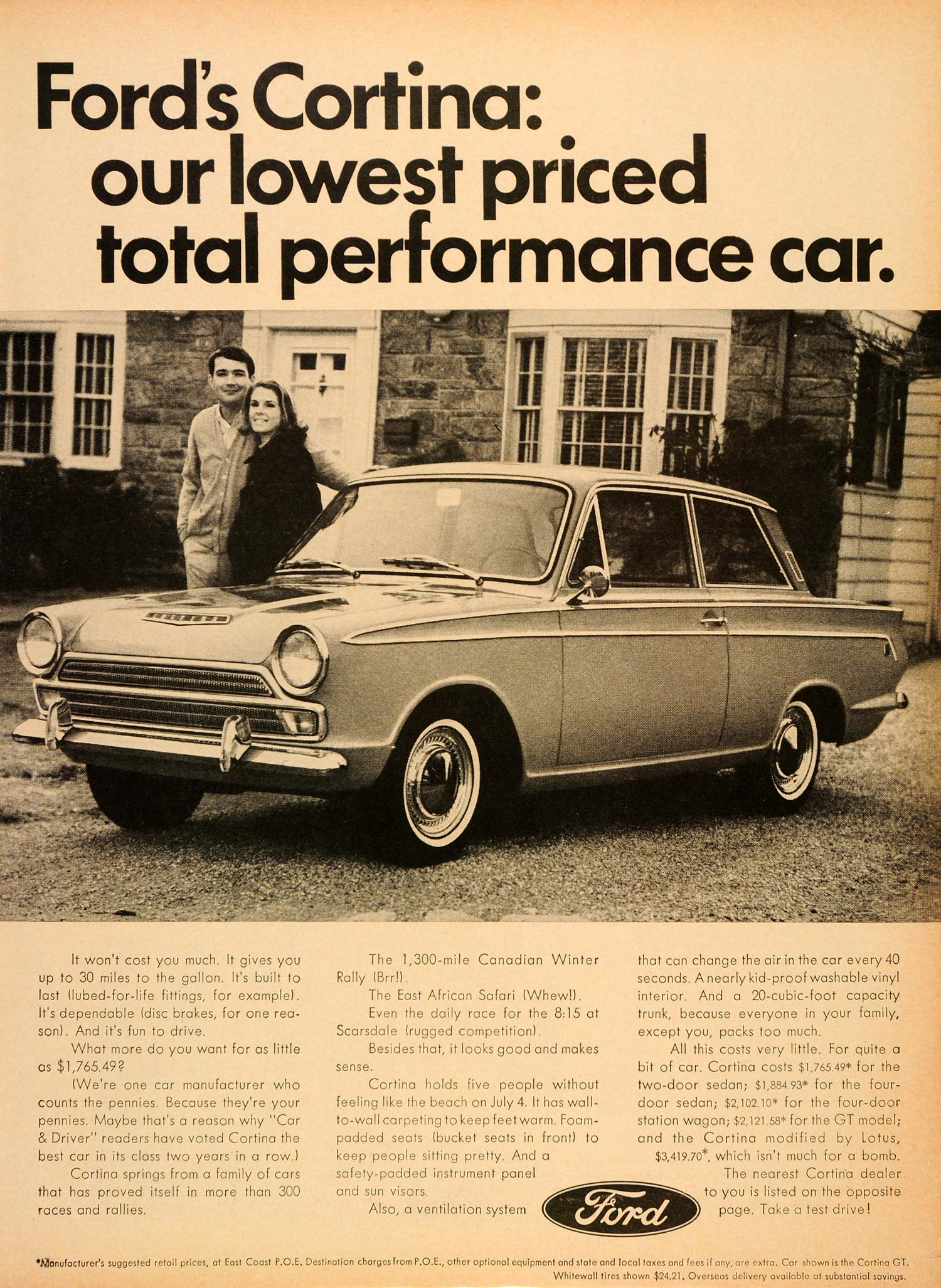 1966 Ad Ford Motor Cortina Automobile Vintage Car House - ORIGINAL CARS7