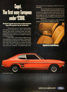1971 Ad Ford Lincoln-Mercury Red Capri Sport Coupe Auto - ORIGINAL CARS7