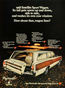1967 Ad Plymouth 1968 Satellite Sport Wagon Automobile - ORIGINAL CARS7