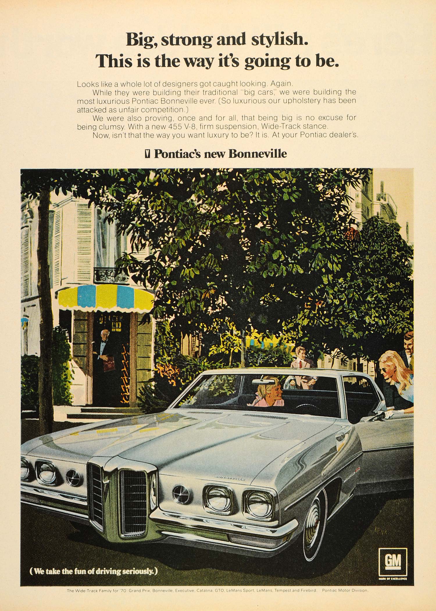 1969 Ad GM Silver Pontiac Bonneville Automobile City - ORIGINAL CARS7