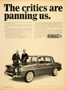 1966 Ad Renault 8 Automobile Vintage Car Model Showroom Salesman Critic CARS7
