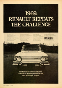 1969 Ad Renault Automobile Vintage Car New Jersey - ORIGINAL ADVERTISING CARS7