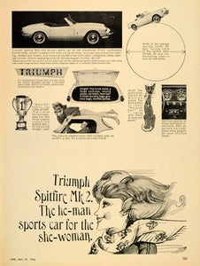 1966 Ad Triumph Spitfire Mk2 Automobile Sport Car - ORIGINAL ADVERTISING CARS7