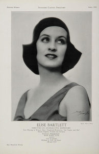 1930 Elise Bartlett Actor See Naples and Die Casting Ad - ORIGINAL CAST2