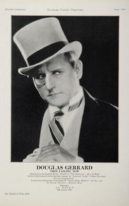 1930 Douglas Gerrard Actor Top Hat Monocle Casting Ad - ORIGINAL CAST2