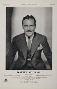 1930 Walter McGrail Actor Movie Film Casting Ad - ORIGINAL CAST2