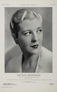 1930 Natalie Moorhead Actor Movie Film Casting Ad - ORIGINAL CAST2