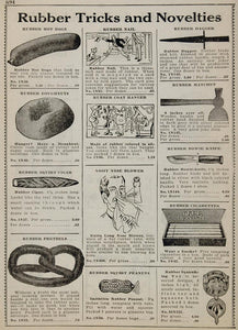 1934 Print Ad Rubber Trick Toy Novelties Jokes UNUSUAL - ORIGINAL CAT2
