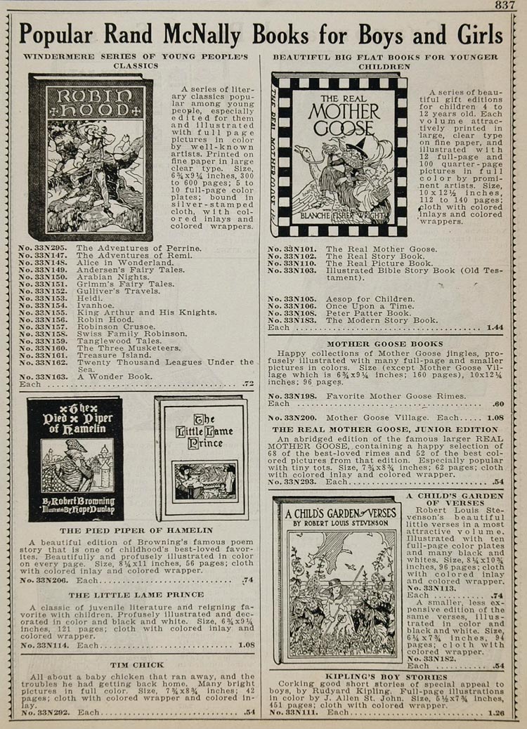 1934 Print Ad Children's Books Rand McNally Robin Hood - ORIGINAL CAT2