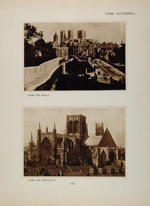 1905 York Cathedral English Church Architecture Prints - ORIGINAL CATH