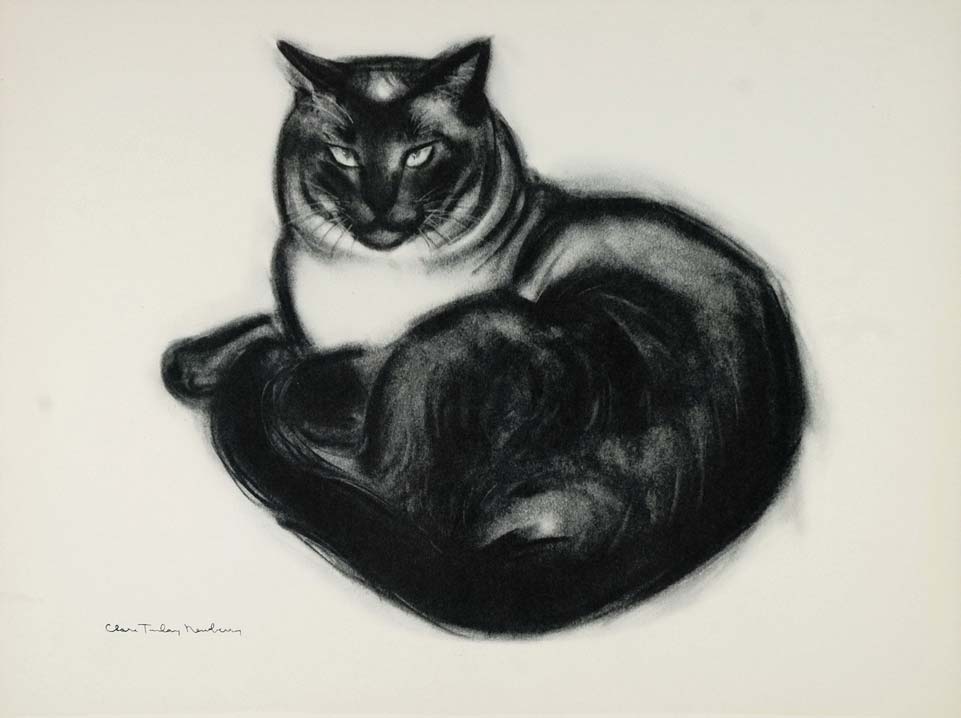 1956 Print Seal Point Siamese Male Cat Clare Turlay Newberry Art Animal Artist