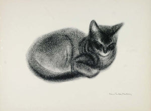 1956 Print Cat Abyssinian Female Kitten Clare Turlay Newberry Art Animal Artist