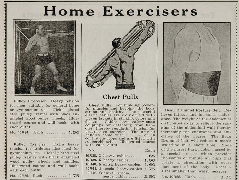 1937 Ad Home Exercise Equipment Pulley Beau Brummel - ORIGINAL ADVERTISING CAT