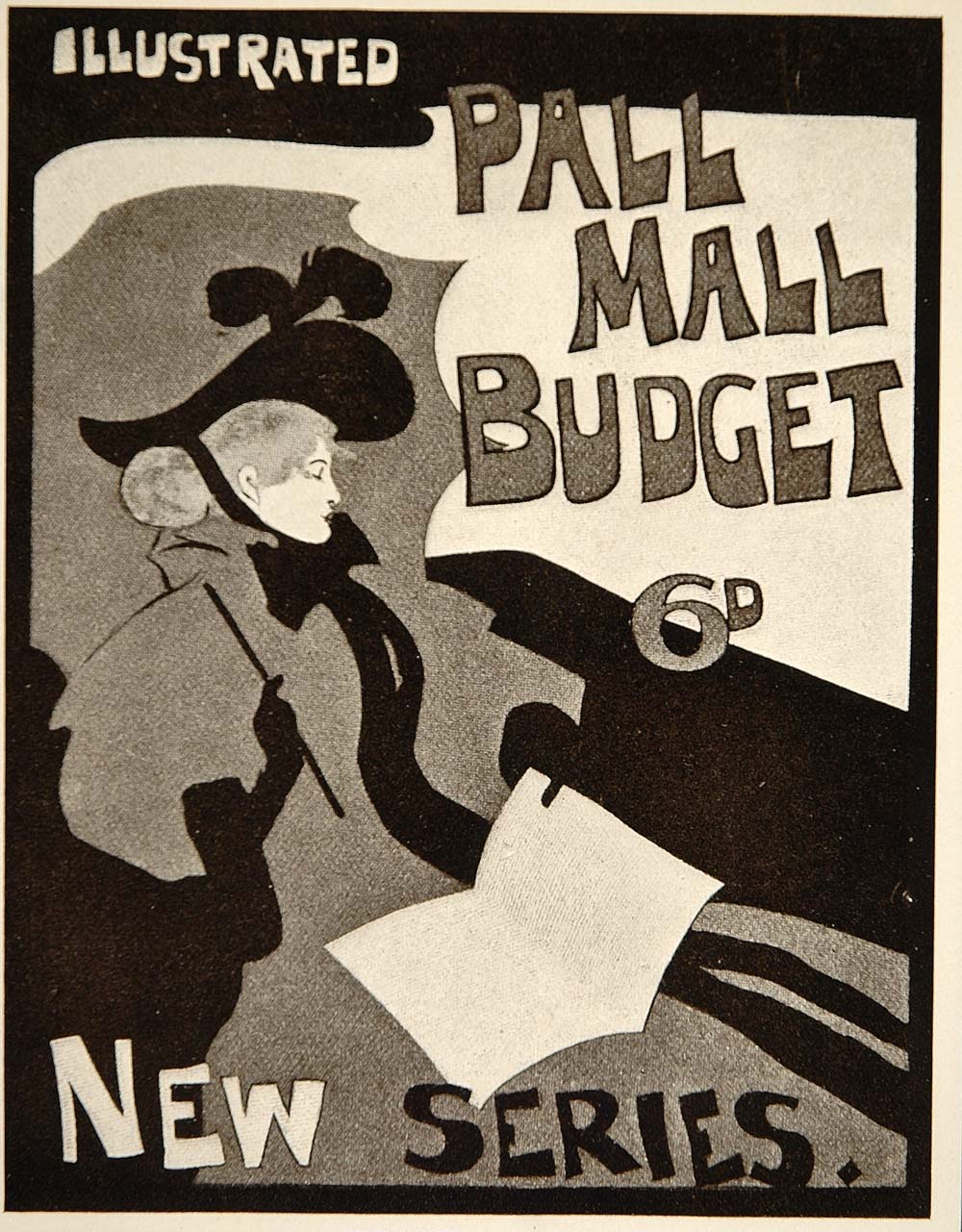 1913 Pall Mall Budget Maurice Greiffenhagen Mini Poster - ORIGINAL CB1