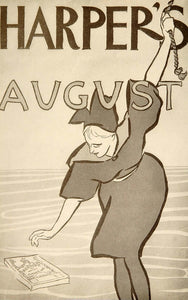1913 Harper's Mag. August Edward Penfield Mini Poster - ORIGINAL CB1