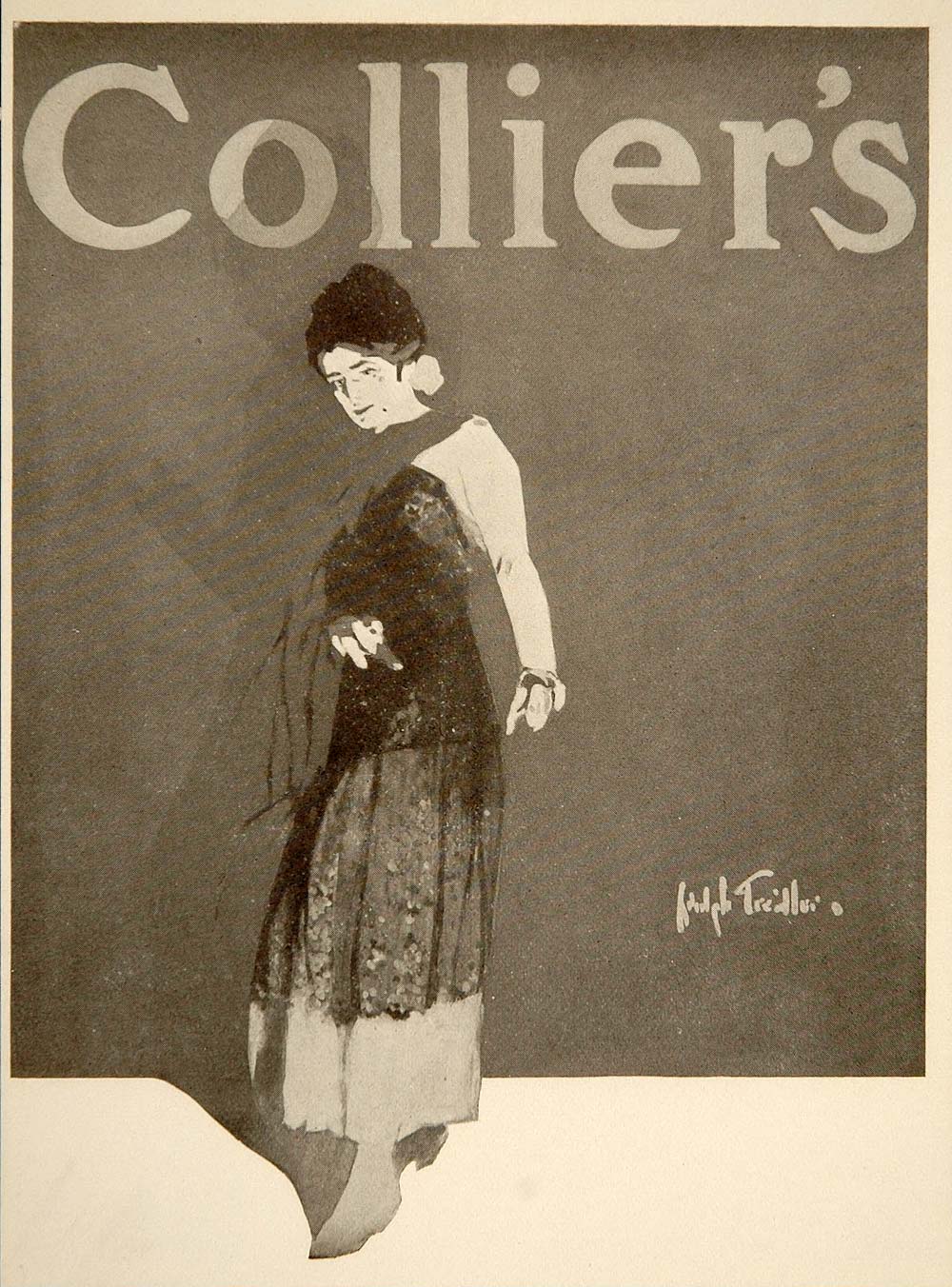 1913 Collier's Cover 1911 Adolph Treidler Mini Poster - ORIGINAL CB1