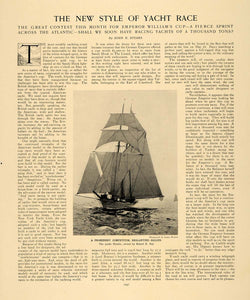 1905 Article Yact Racing Future John R. Spears R. E Tod - ORIGINAL CC1