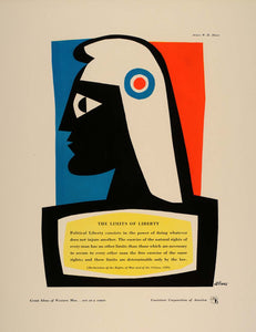 1953 CCA Art Walter H. Allner Limits of Liberty Print - ORIGINAL CCA1