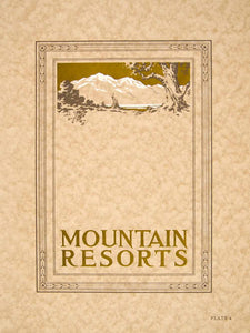 1923 Lithograph Harry A Merwin Art Mountain Resort Landscape Travel Tourism CCD1