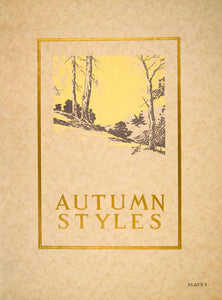 1923 Lithograph Harry A Merwin Art Nouveau Autumn Styles Fall Landscape CCD1