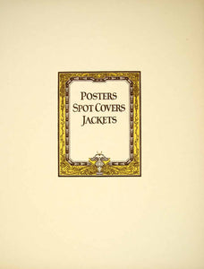 1923 Lithograph Milton Dill Art Nouveau Poster Jacket Graphic Design Border CCD1