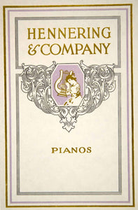 1923 Lithograph Robert Cupit Art Nouveau Hennering Piano Musical Instrument CCD1