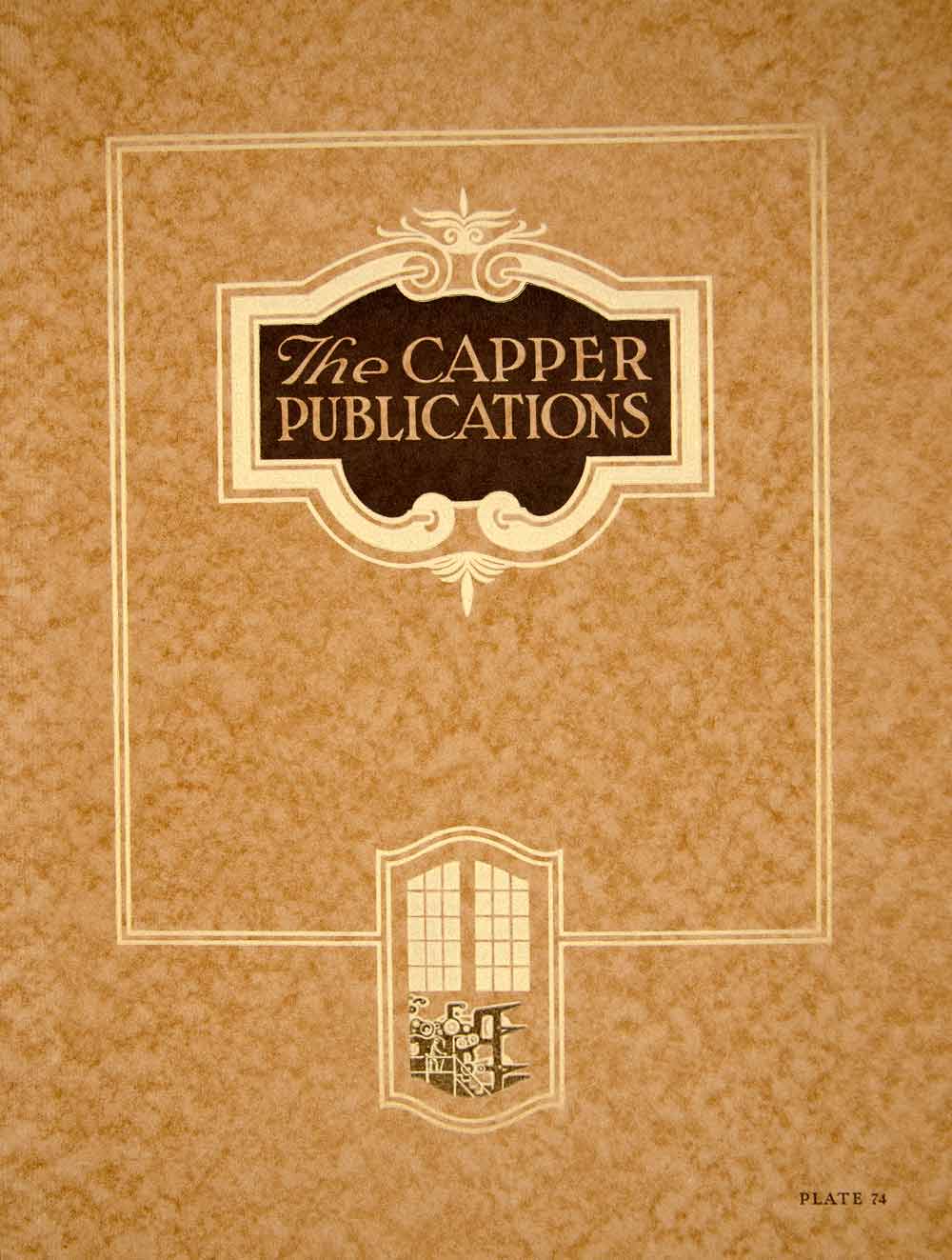 1923 Lithograph JW Fazel Art Nouveau Capper Publications Topeka KS Printing CCD1