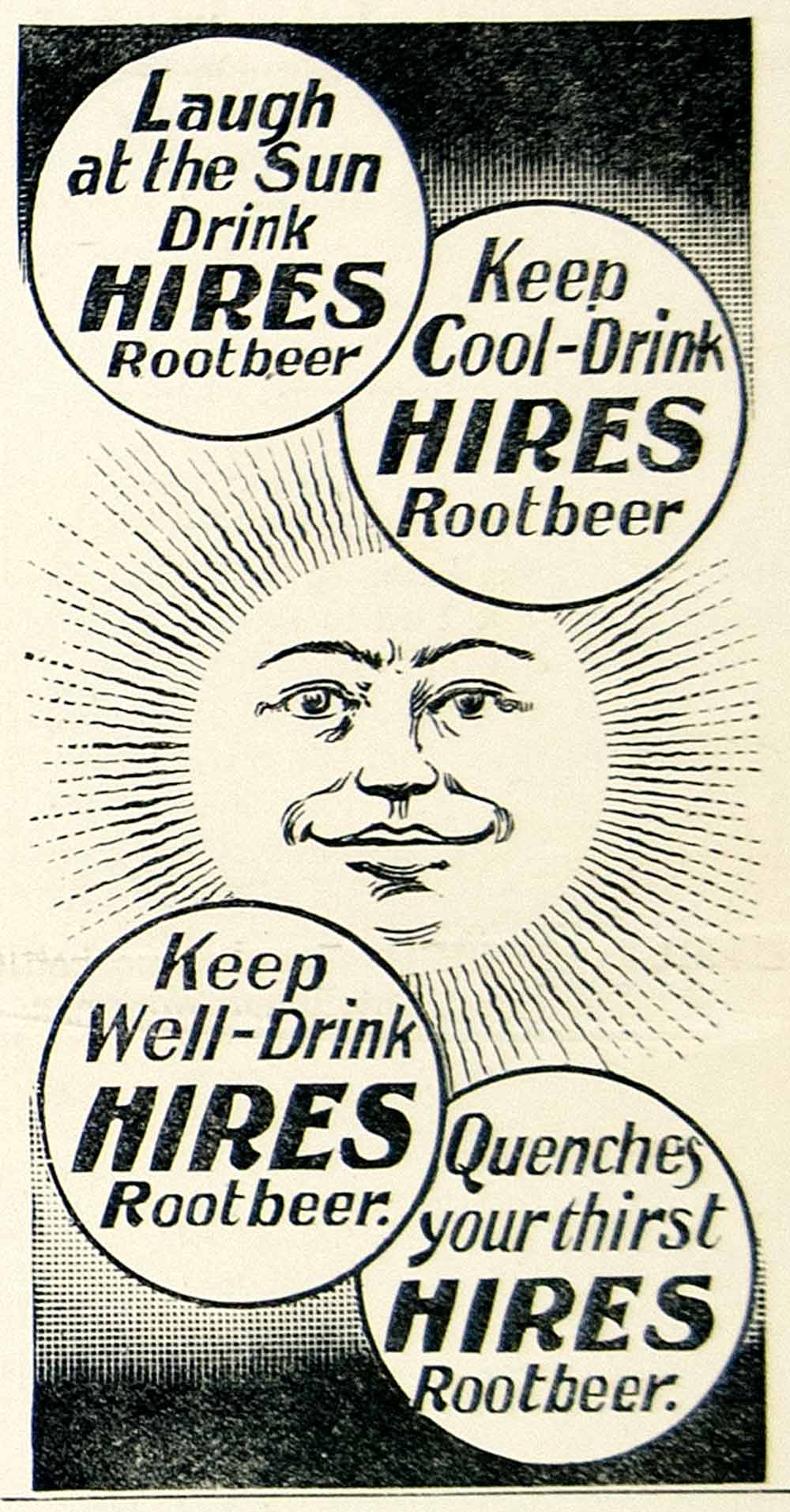 1897 Ad Charles E Hires Root Beer Sun Carbonated Soft Drink Grocery Food CCG1