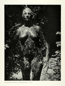 1953 Print Germaine Richier Bronze Sculpture Art Statue Nude Woman Naked CDA1