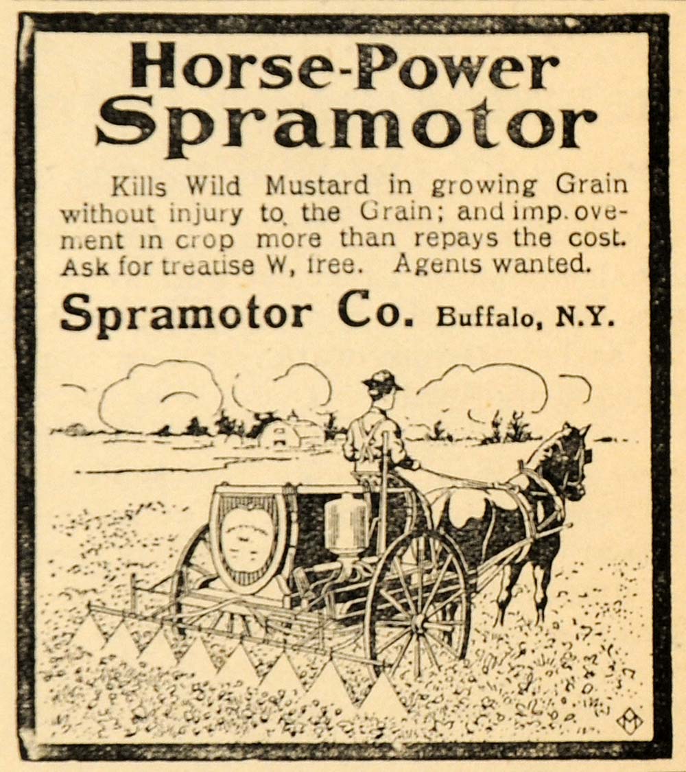 1907 Ad Horse Power Spramotor Company Kill Wild Mustard - ORIGINAL CG1