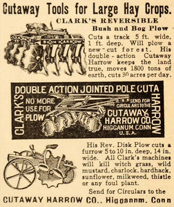 1907 Ad Cutaway Harrow Company Tools Disk Plow Hay Crop - ORIGINAL CG1