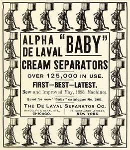 1898 Ad Alpha De Laval Baby Cream Separators 74 Cortlandt Street Dairy CG3