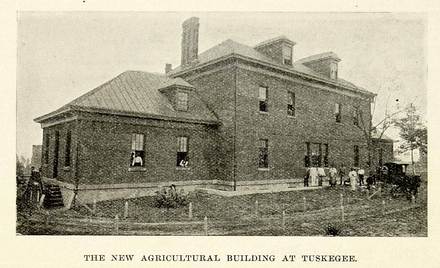1898 Print Agricultural Building Tuskegee Alabama Historical Image Building CG3