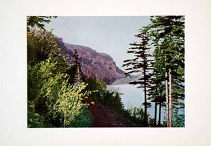 1915 Color Print Columbia River Highway Oneonta Gorge Multnomah Falls OR CGH1