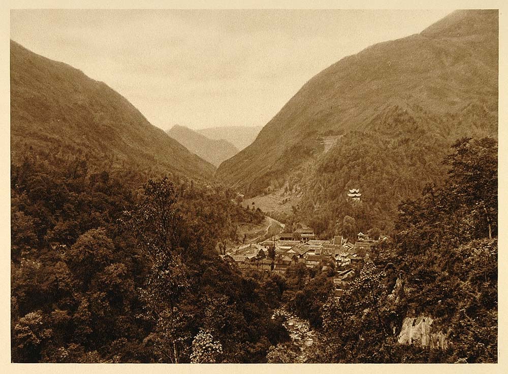 1926 Chancellor Chang Liang Temple Tsin ling Mountains - ORIGINAL CH1