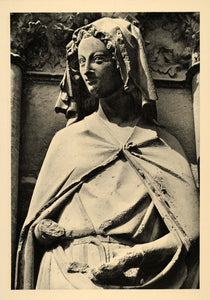 1937 Anna Prophet Reims Cathedral Sculpture France Art - ORIGINAL CH2