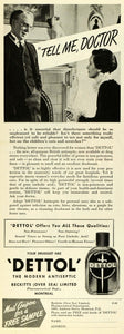 1939 Ad Reckitts Limited Dettol Antiseptic Bottle Disinfectant Products CHA1