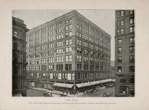1902 Chicago The Fair Department Store Building Print ORIGINAL HISTORIC IMAGE