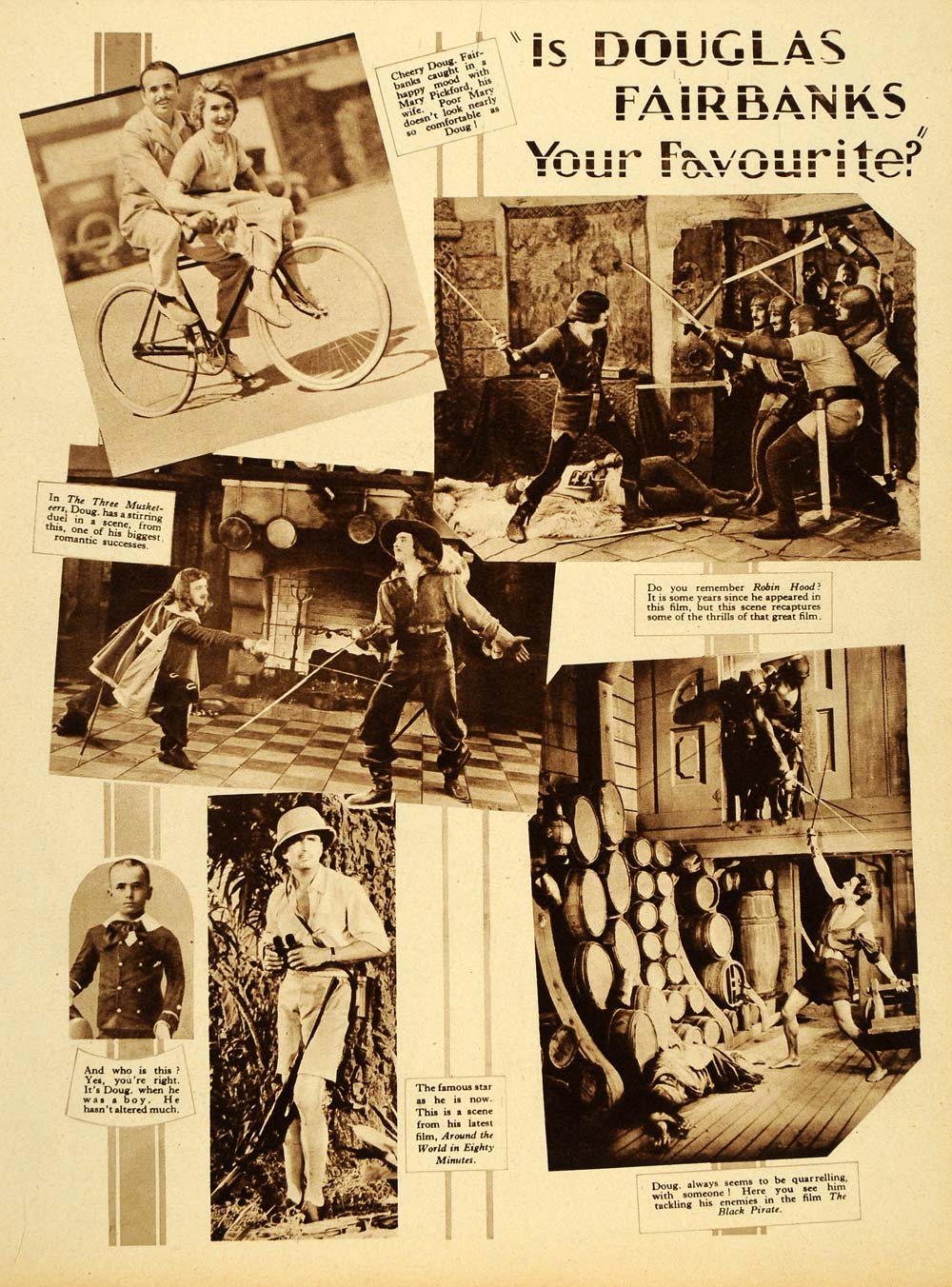 1934 Douglas Fairbanks Mary Pickford Actor Robin Hood - ORIGINAL CHM1