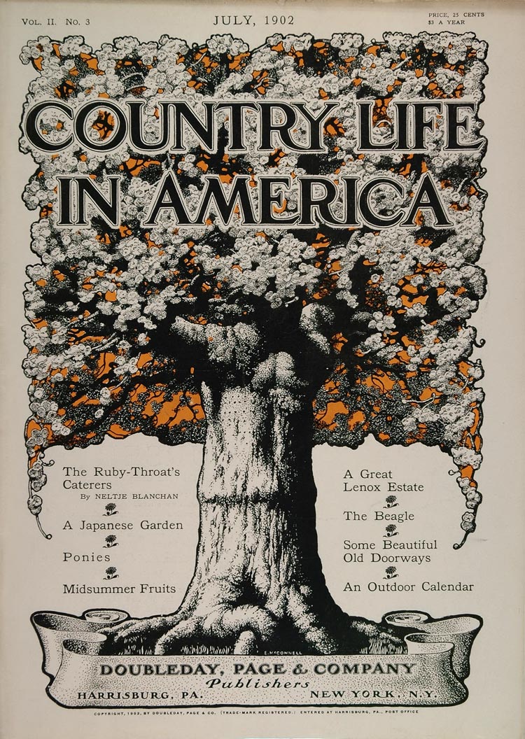 1902 Country Life in America COVER July E. McConnell - ORIGINAL CL1