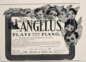 1901 Vintage Ad Angelus Player Piano Instrument Angels - ORIGINAL CL1
