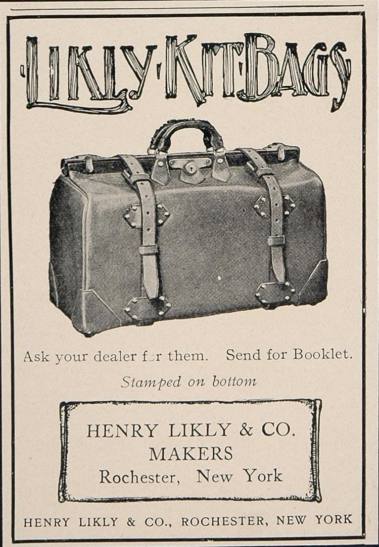 1902 Vintage Ad Henry Likly Kit Bag Suitcase Luggage - ORIGINAL ADVERTISING CL1