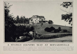 1902 Ad Country Home Mansion Bernardsville New Jersey - ORIGINAL ADVERTISING CL1