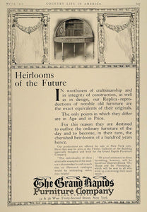 1910 Ad Grand Rapids Furniture Replica Reproduction - ORIGINAL ADVERTISING CL2